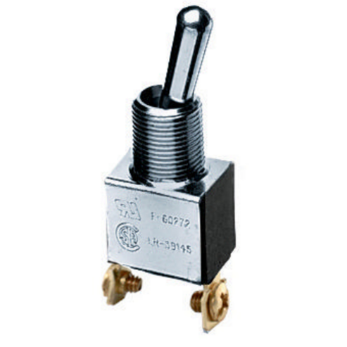 Bat Handle Switch, Single Throw 10A, 240V /15A, 125V, Wire Leads