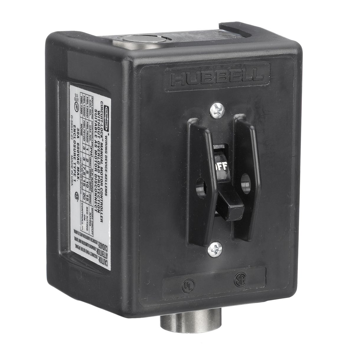 Switched Enclosure, With Female Receptacle, 30 A, 600 VAC, 3 Pole