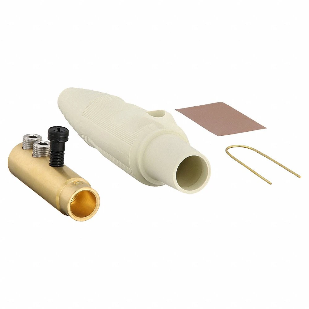 HUBBELL WIRING DEVICE-KELLEMS HBL300FW Female Plug, Single Conductor, 300 A, White | AC3WZG 2XB29