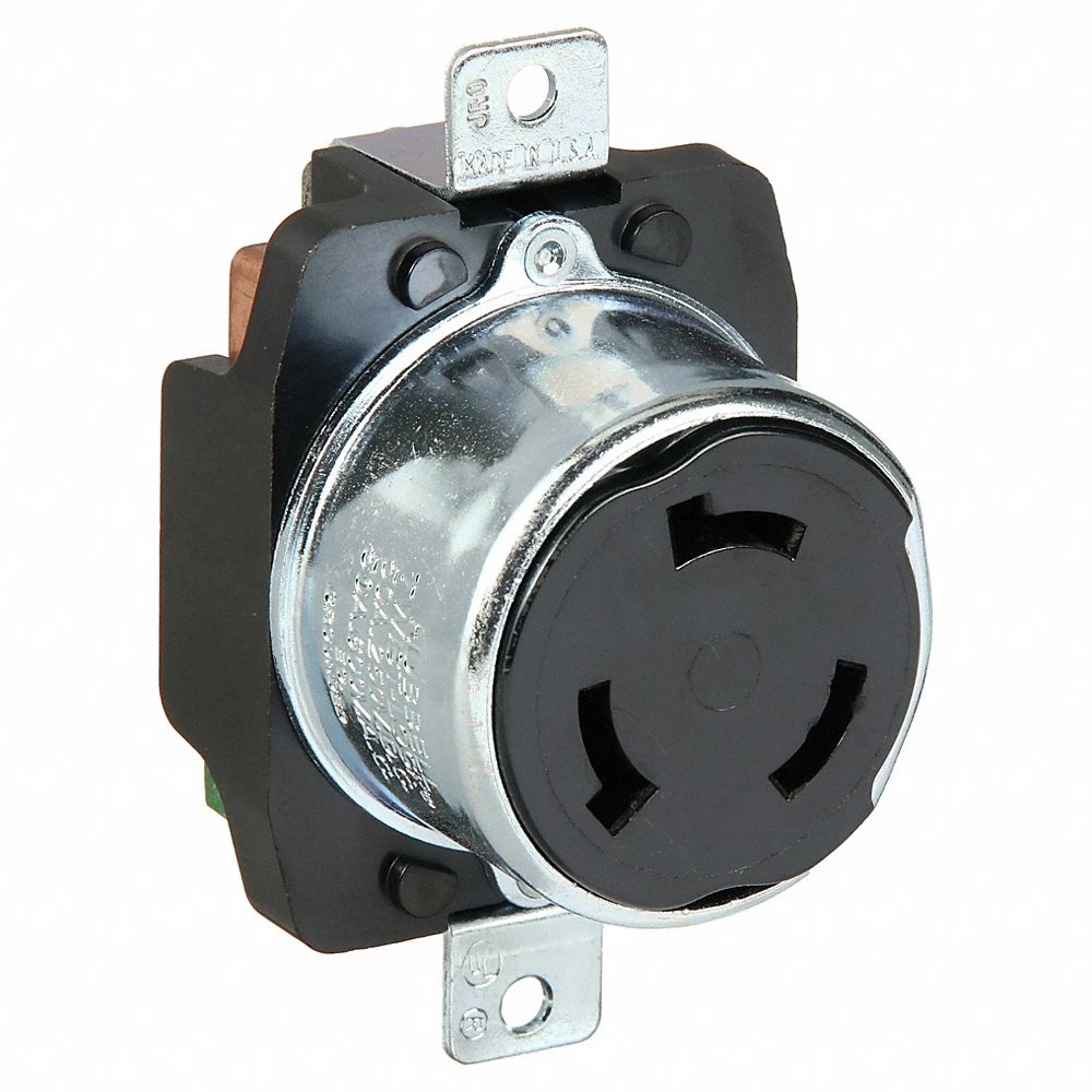 HUBBELL WIRING DEVICE-KELLEMS HBL3769 Receptacle, 50A, 250VDC/600VAC, 3-Pole, 4-Wire Grounding | AC8PZD 3D127