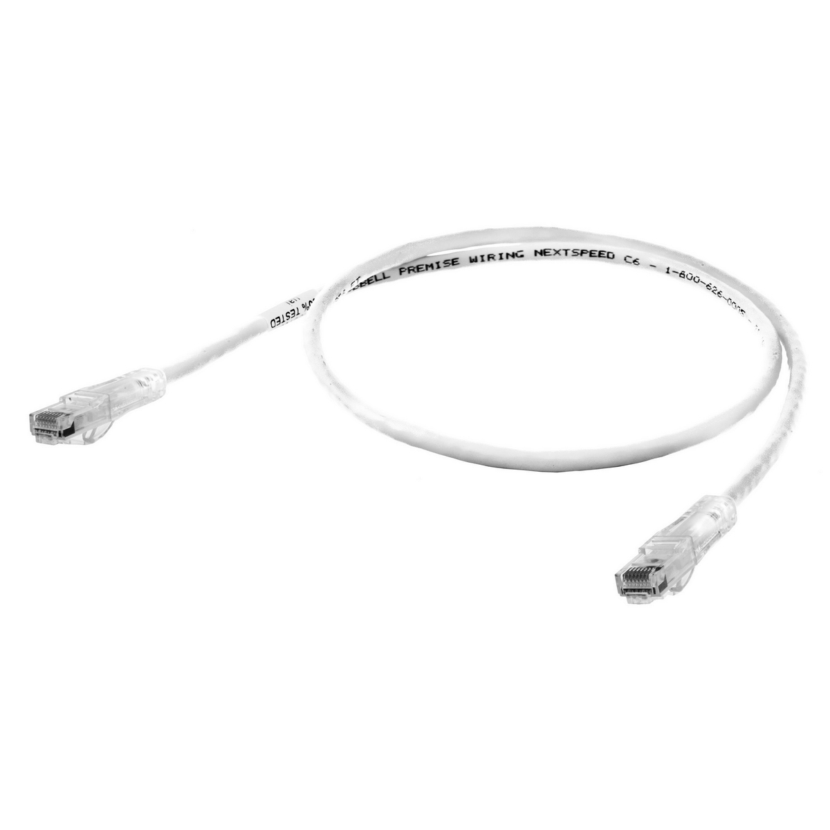 Patch cord, Cat6, Slim, White, 3 Ft