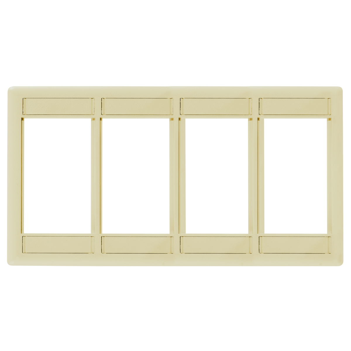 Plate, Istation Module Frame, 4 Unit,Electrical Ivory