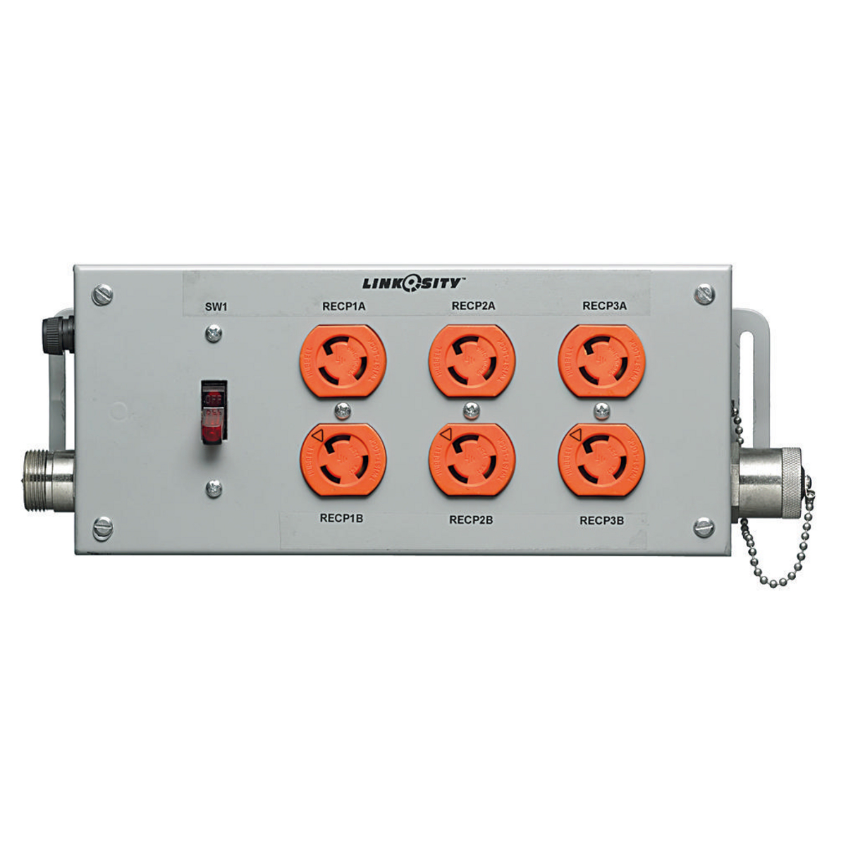 HUBBELL WIRING DEVICE-KELLEMS MSL3SGGFP Switched Power Distribution Assembly, With Ground Fault, 3 Gang, 20 A, 125 V | CE6XAD