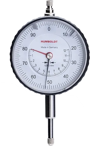 Reloj comparador, métrico, rango de 25 mm, división de 010 mm, diámetro de 57 mm, sin freno