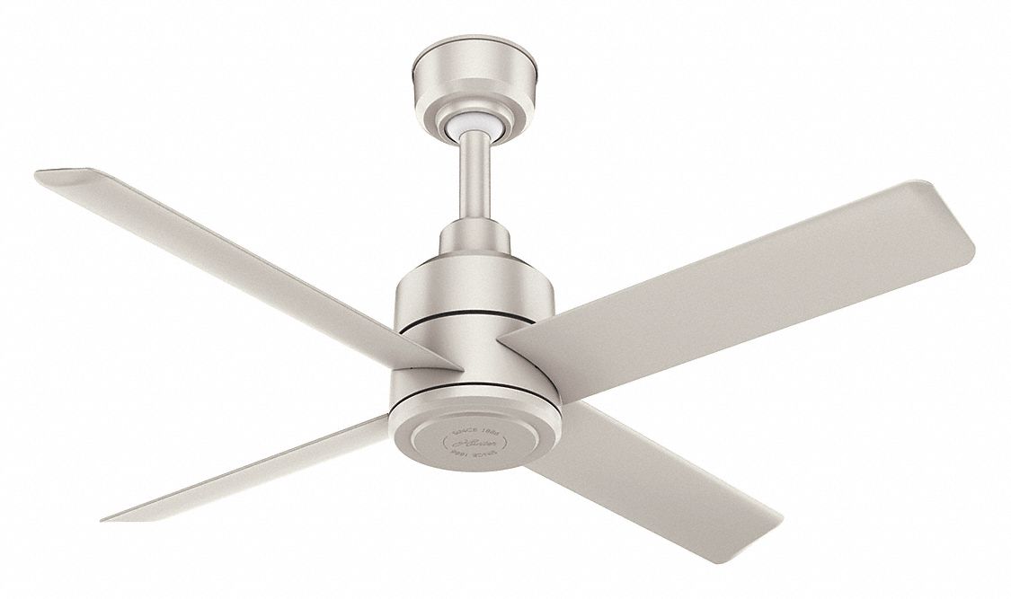 Commercial Ceiling Fan, 5 Ft. Blade Dia., 4 Blades, 8 Speeds, 115VAC, White