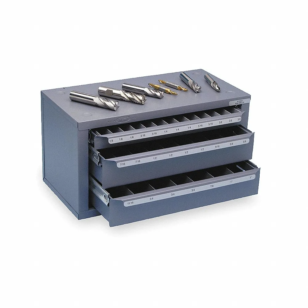 End Mill Dispenser, Steel, 14 5/8 Inch Overall Wide, 7 3/8 Inch Overall Dp