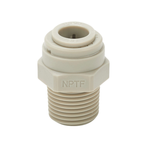 Raccordo Push-To-Connect, maschio, dritto, tubo da 3/8 pollice a 3/8 pollice NPT maschio, confezione da 5