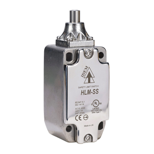 Safety Limit Switch, Stainless Steel Plunger, 1 N.C. Safety Output