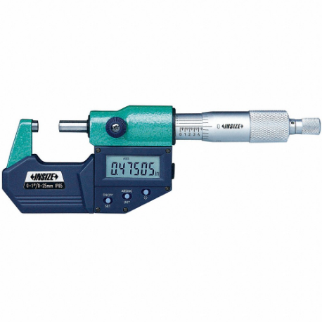 Digital Outside Micrometer, Inch toin/50 to 75 mm Range, IP65