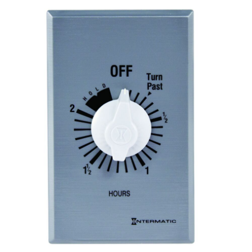Spring Wound Countdown Timer, kommerciel, 125-277V AC, 50/60 Hz, SPDT, 2 Max timer
