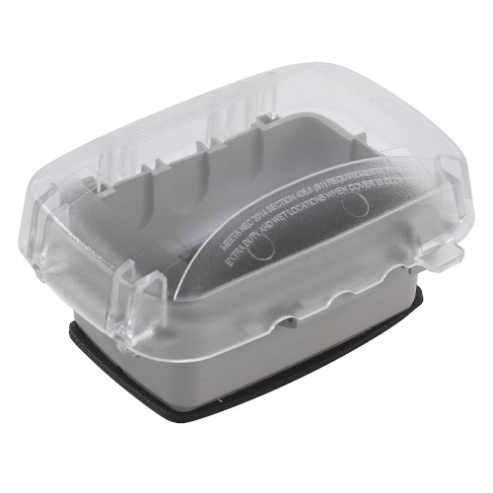 Weatherproof Cover, Single Gang, 2.75 Inch Size, Clear