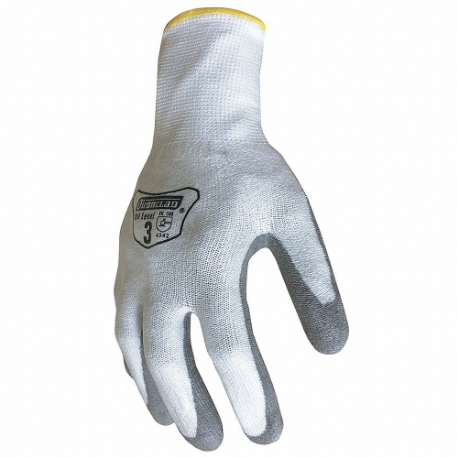 Coated Glove, 2XL, Polyurethane, Flat, 2XL Glove Size, 1 Pair