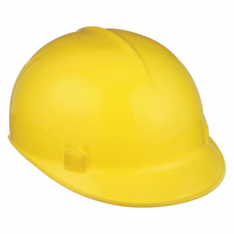 Bump Cap, Front Brim Head Protection, Yellow, Pinlock, 6-1/2 to 8-1/4 Fits Hat Size