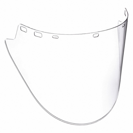 Face Shield, Clear, Uncoated, Polycarbonate, 10 Inch Visor Height, 20 Inch Visor Wide