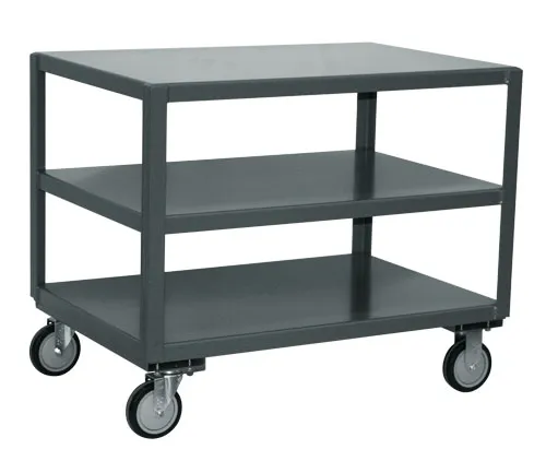 Mobile Table, 3 Shelves