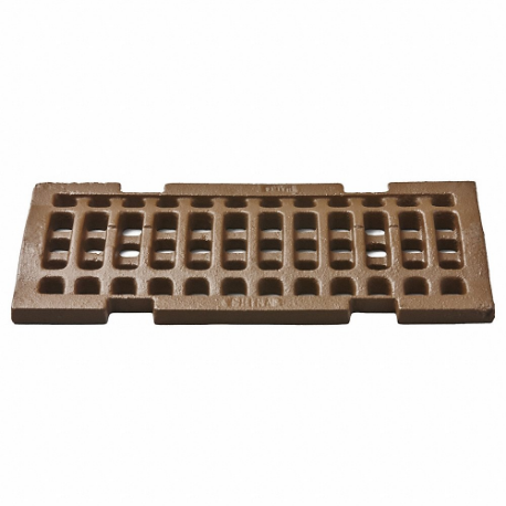 Trench Drain Grate, Cast Iron, Yellow, Drop Inch Size, 12 Inch Length