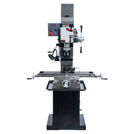 Mill Drill Machine, R8, 21 7/8 Inch Size Swing, 1 Phase, 10 1/2 Inch Size Table Surface Ht