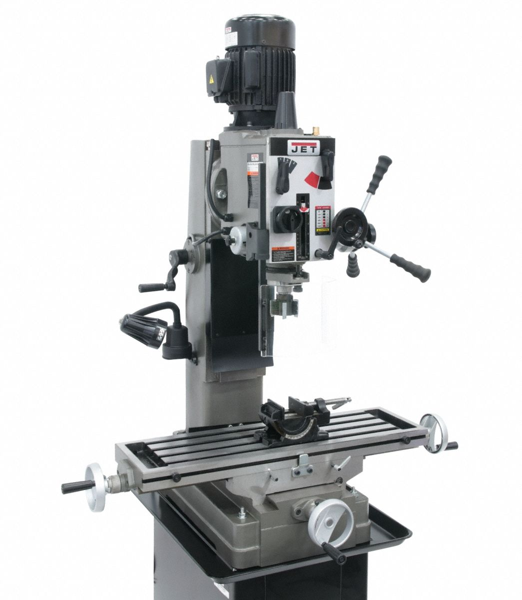 JET TOOLS JMD-45GH Mill Drill Machine, R8, 21 7/8 Inch Size Swing, 1 Phase, 10 1/2 Inch Size Table Surface Ht | CR4ZXD 446M35