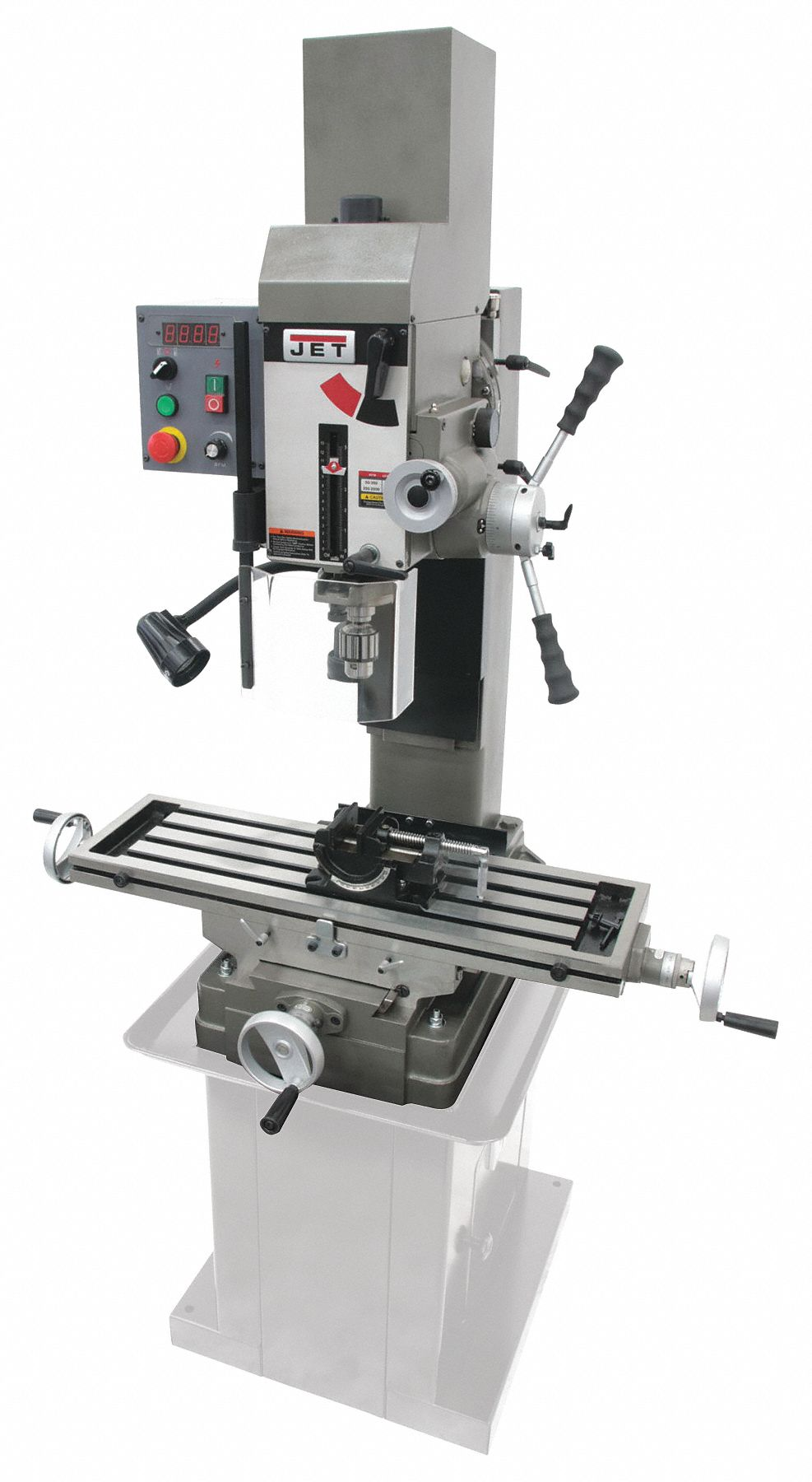 JET TOOLS JMD-45VSPFT Mill Drill Machine, R8, 21 7/8 Inch Size Swing, 1 Phase, 10 1/2 Inch Size Table Surface Ht | CR4ZXC 446M52