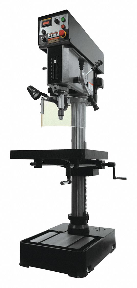 JET TOOLS JDP20VST Floor Drill Press, Belt, Variable, 150 RPM 2000 RPM, 230 VAC /Three-Phase | CR4ZRJ 53ZC51