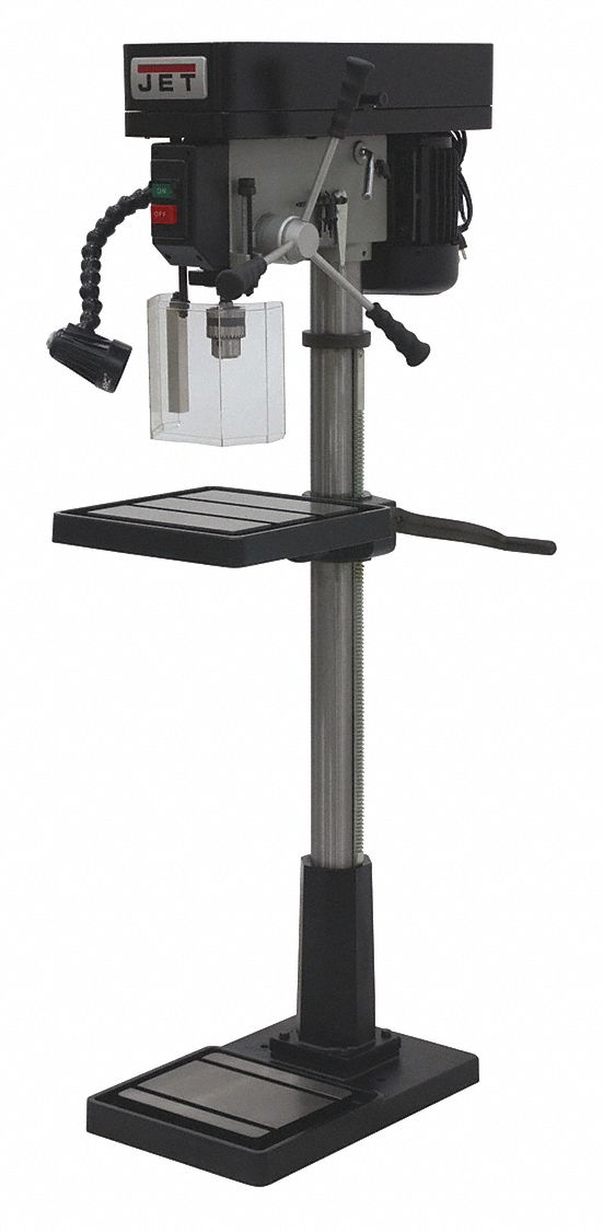 JET TOOLS IDP-17 Floor Drill Press, Belt, Fixed, 350 RPM 2, 800 RPM, 115/230 VAC /SinglePhase | CR4ZRE 49LX95