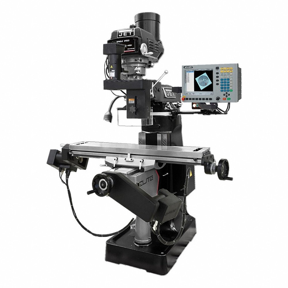 JET ELITE 894040 Knee/Column Milling Machine, 9 Inch Table Length, 49 Inch Table Width | CR4ZQD 20UT61
