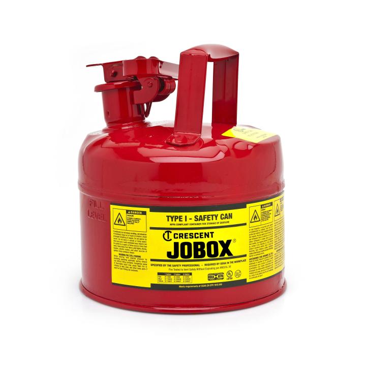 Safety Can For Gasoline & Flammable Liquid, 2 gal., Red, Steel