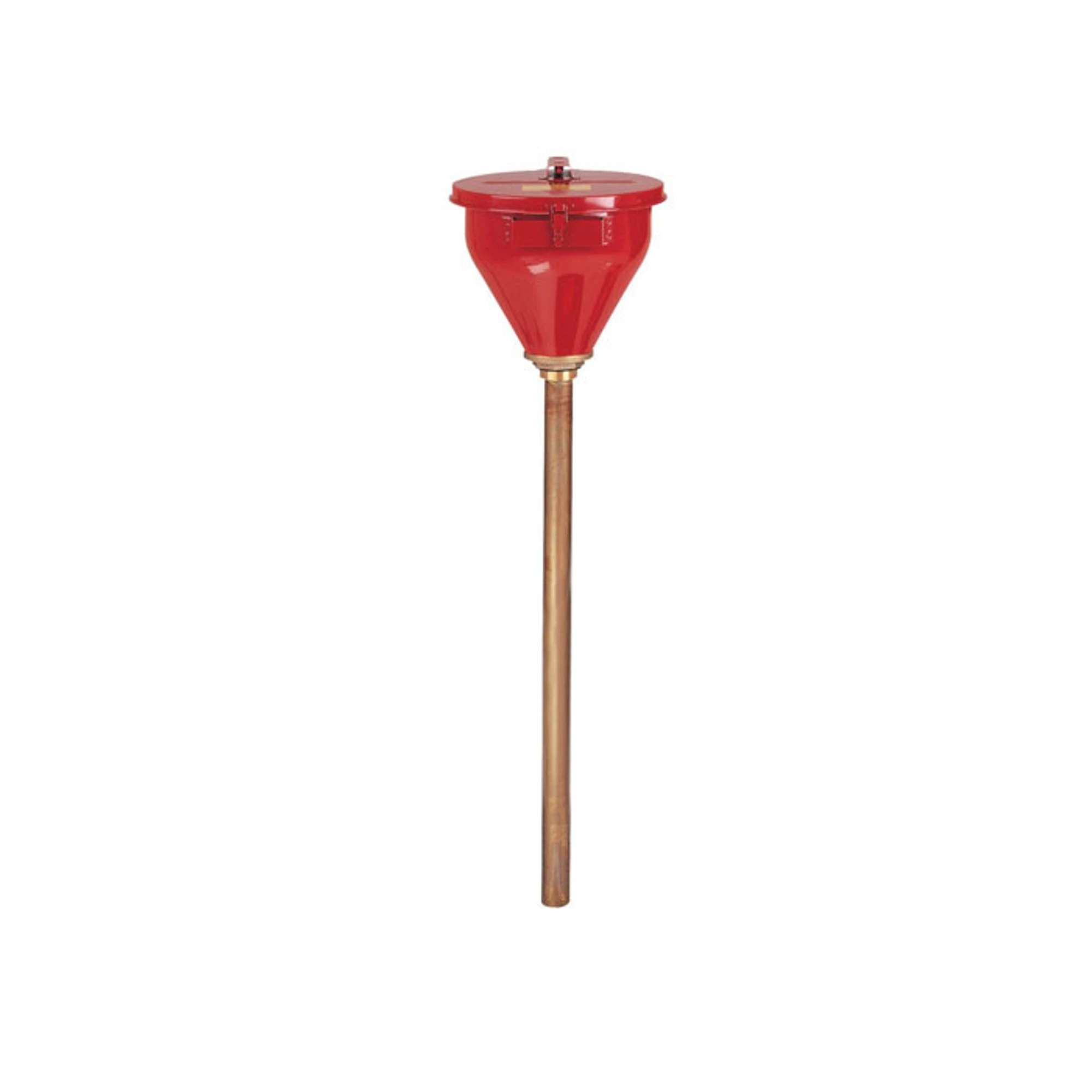 JUSTRITE 08205 Drum Funnel, Self closing Cover, 273mm Dia., 254mm Length, Red | AD2THA JDR08205RD, 8205