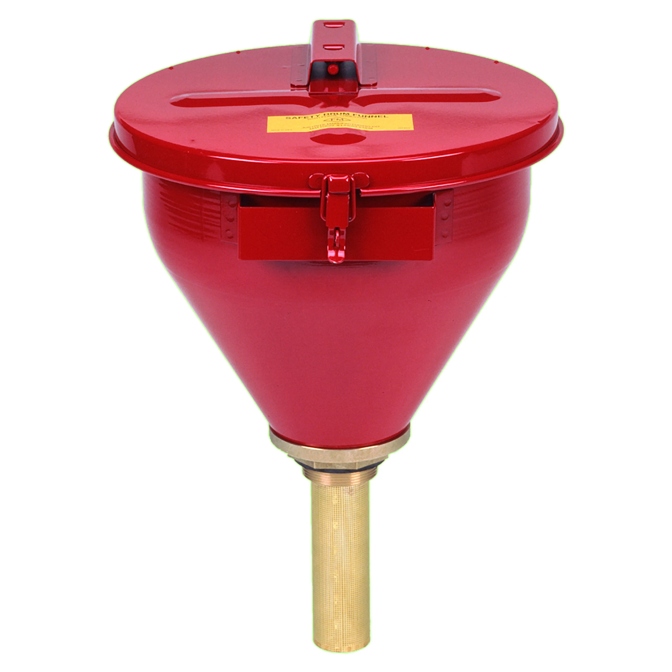 JUSTRITE 08207 Drum Funnel For Flammables, Self closing Cover, 273mm Dia., 254mm Length, Red | AC8JBP JDR08207RD, 8207