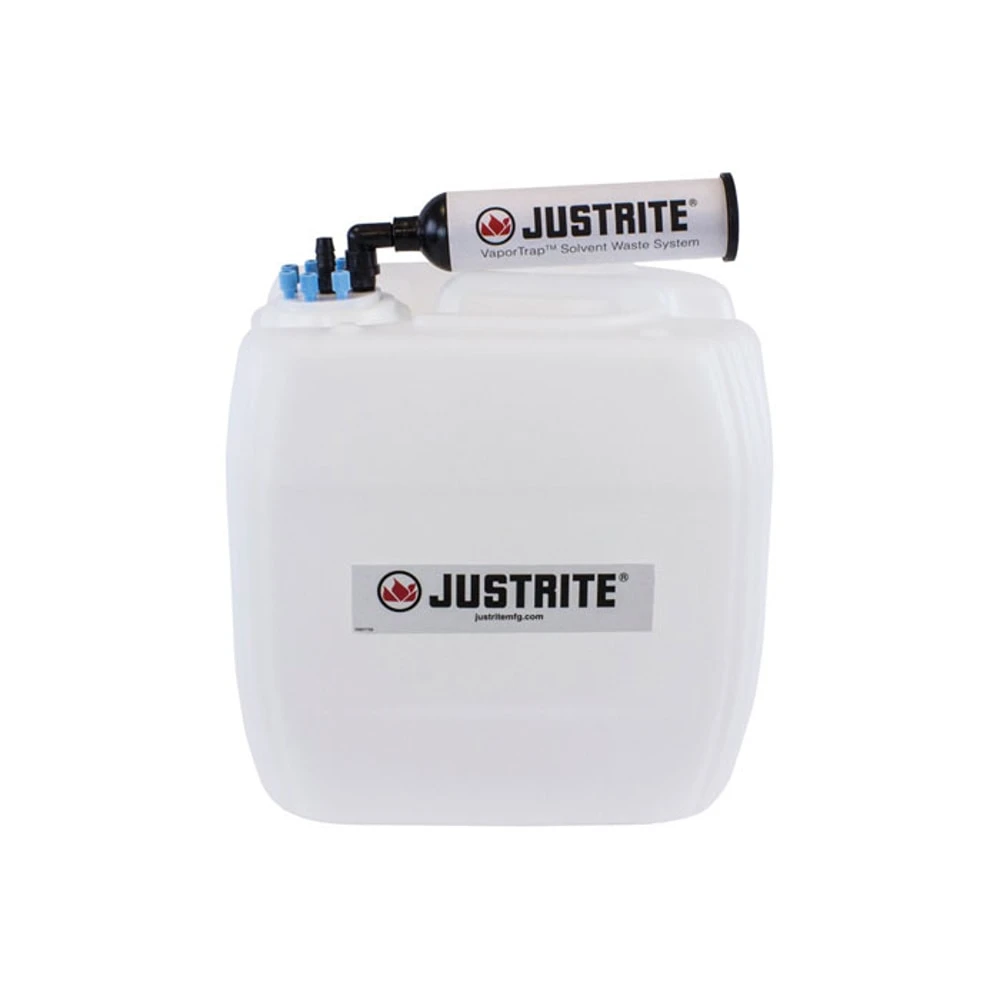 JUSTRITE 12840 Carboy With Filter, Hdpe, 13.5L, 70 Cap, 6 Port | CD8DKV