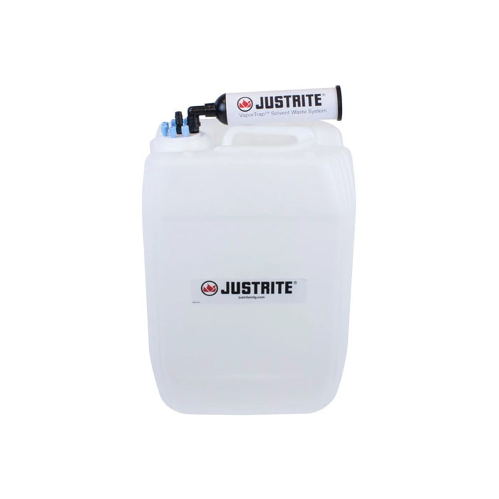 JUSTRITE 12841 Carboy With Filter, Hdpe, 20L, 70 Cap, 6 Port | CD8DKW