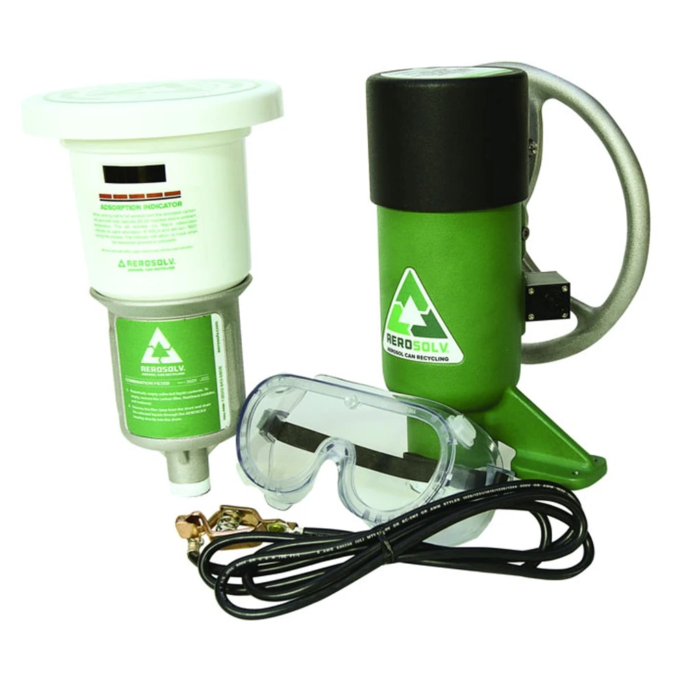 Sistema de eliminación y reciclaje de latas de aerosol JUSTRITE