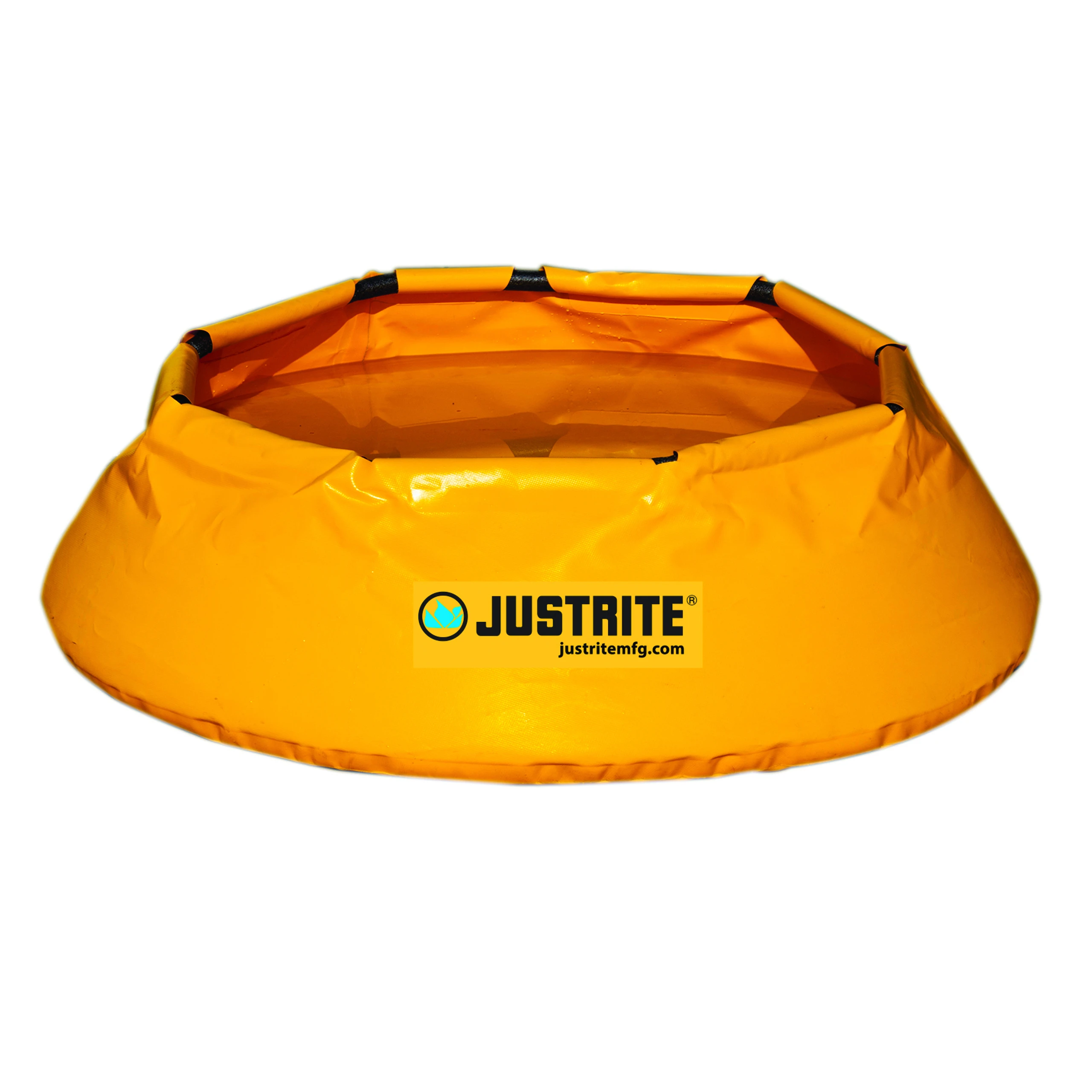 JUSTRITE 28321 Portable Berm, 66 Gallon, 46 Inch Dia. x 14 Inch Height, Yellow | CD8CGW JEN28321YL