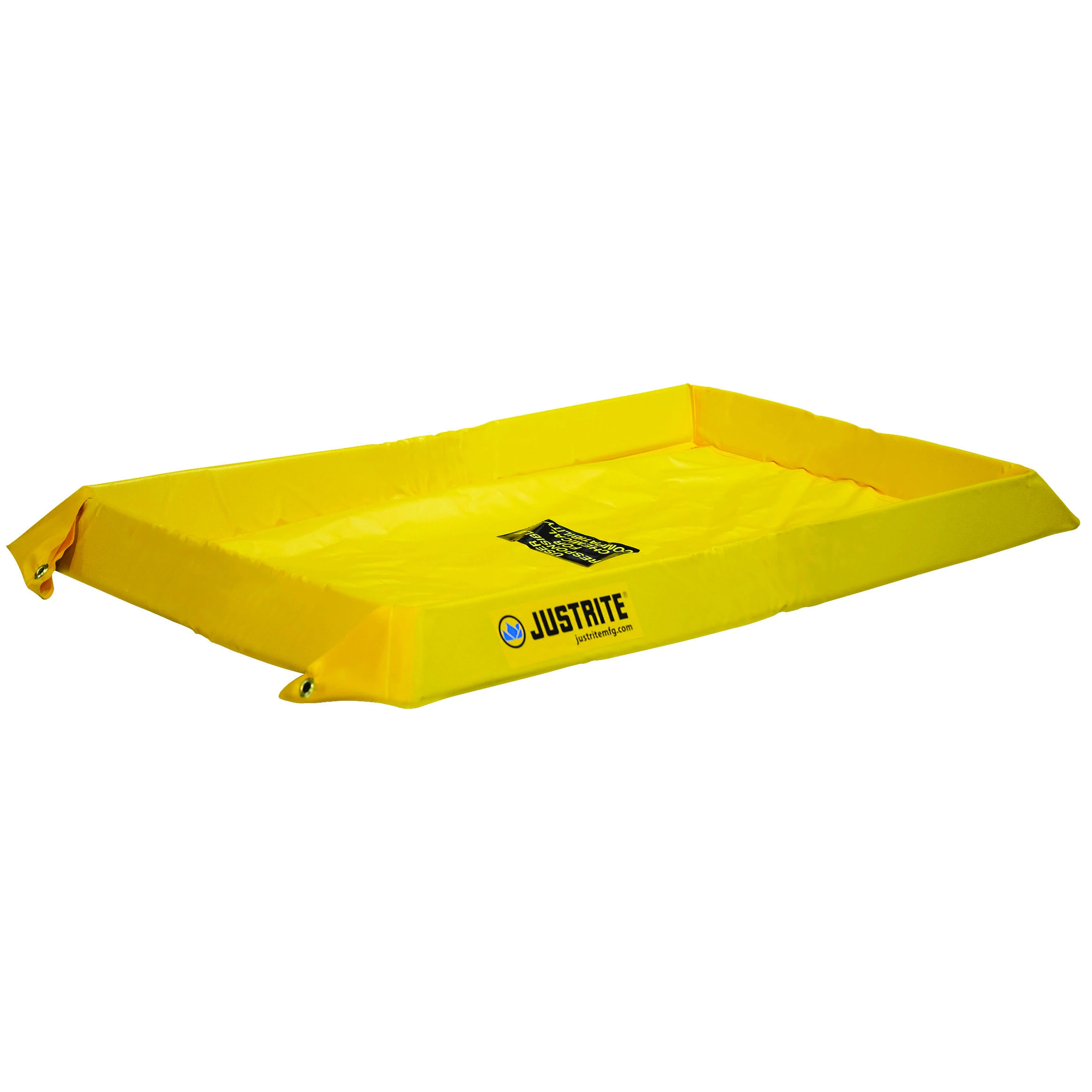 JUSTRITE 28408 Spill Berm, 4 Feet Length x 6 Feet Width x 4 Inch Height, Yellow | AG3EAR JEN28408YL