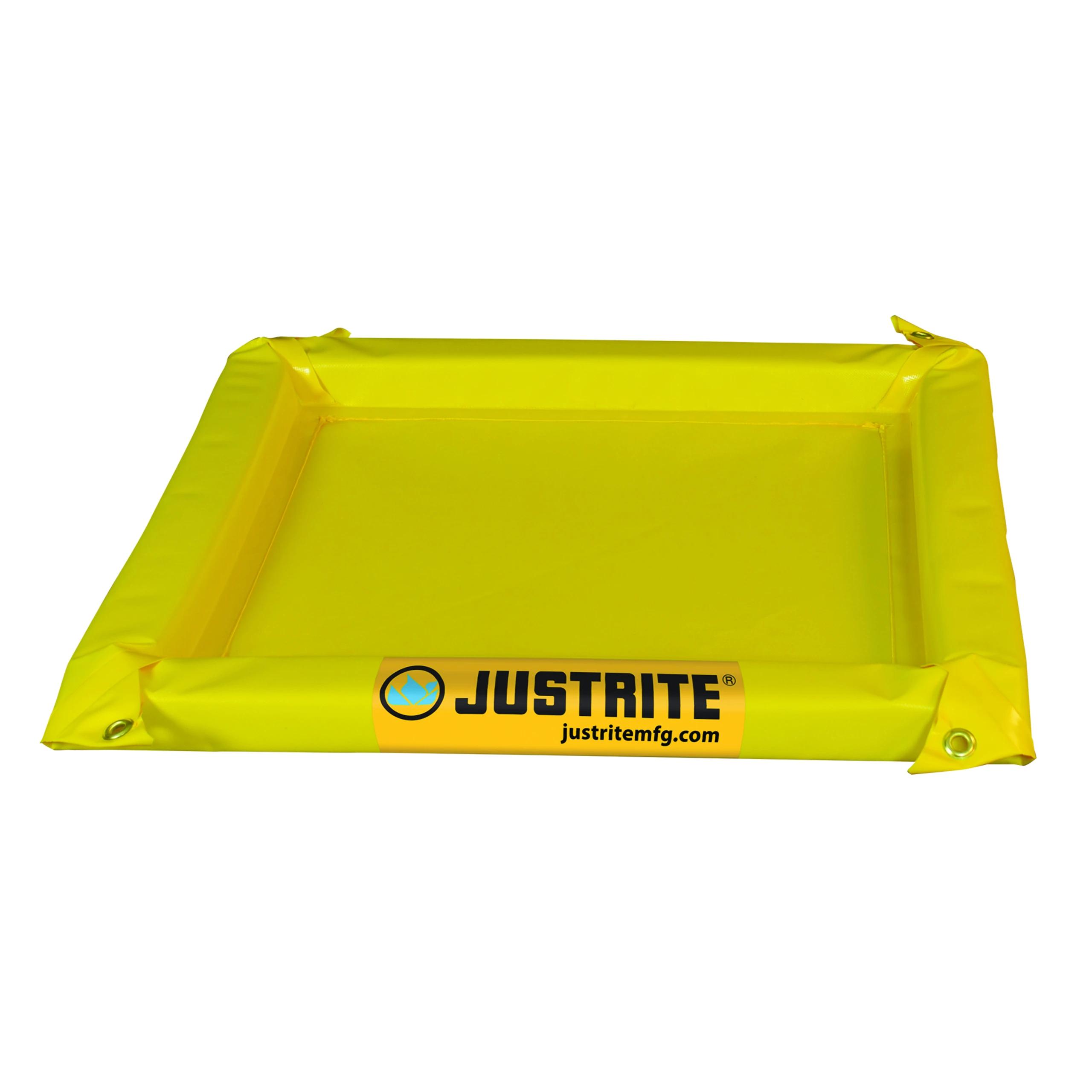 JUSTRITE 28414 Spill Berm, 2 Feet Length x 2 Feet Width x 2 Inch Height, Yellow | AG3EAV JEN28414YL