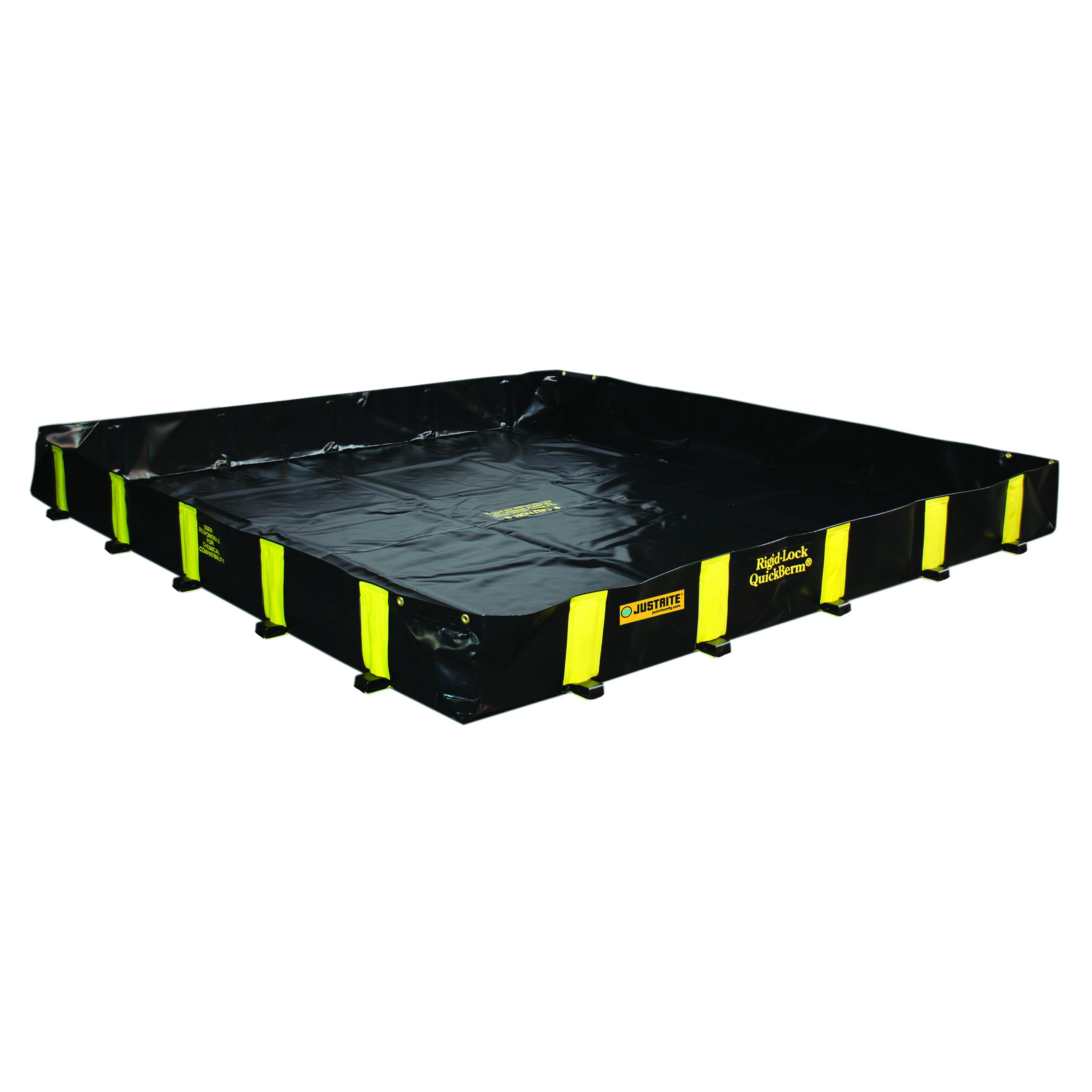 JUSTRITE 28518 Drive Over Berm, 475 Gallon, Black | AH3QDJ JEN28518BL