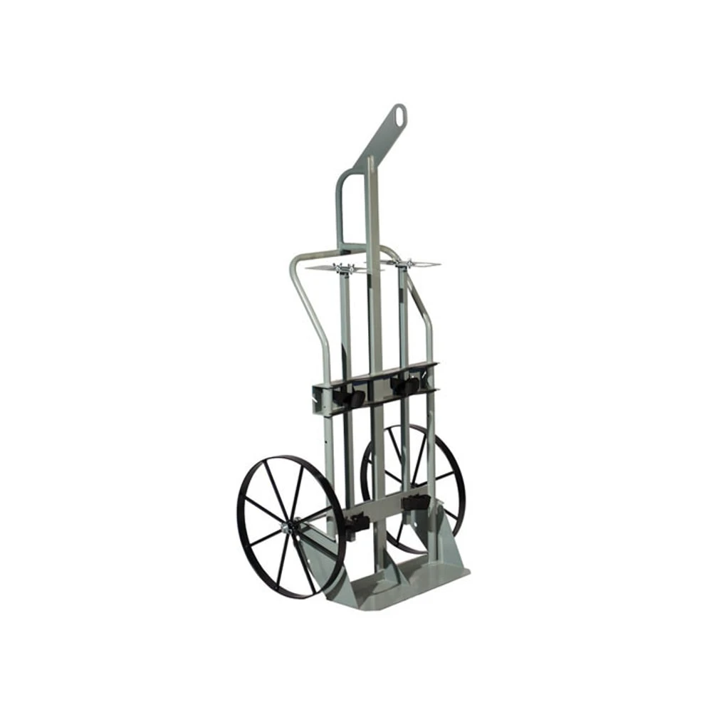 JUSTRITE 35018 Gas Cylinder Hand Truck With Hoist Ring, 2 Cylinders, Steel Wheels | CD8DCQ
