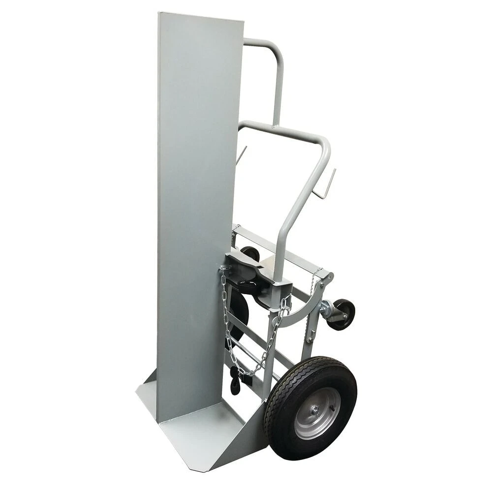 JUSTRITE 35044 Gas Cylinder Hand Truck, 2 Cylinders, Fire Wall, 4 Wheels | CD8DDE