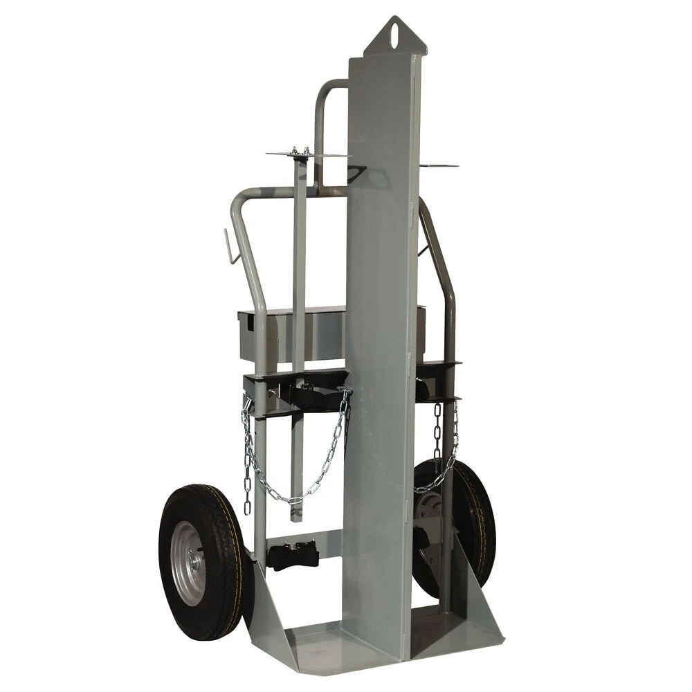 JUSTRITE 35050 Gas Cylinder Hand Truck, 2 Cylinders, Fire Wall, 16 Inch Pneumatic Wheel | CD8DDH