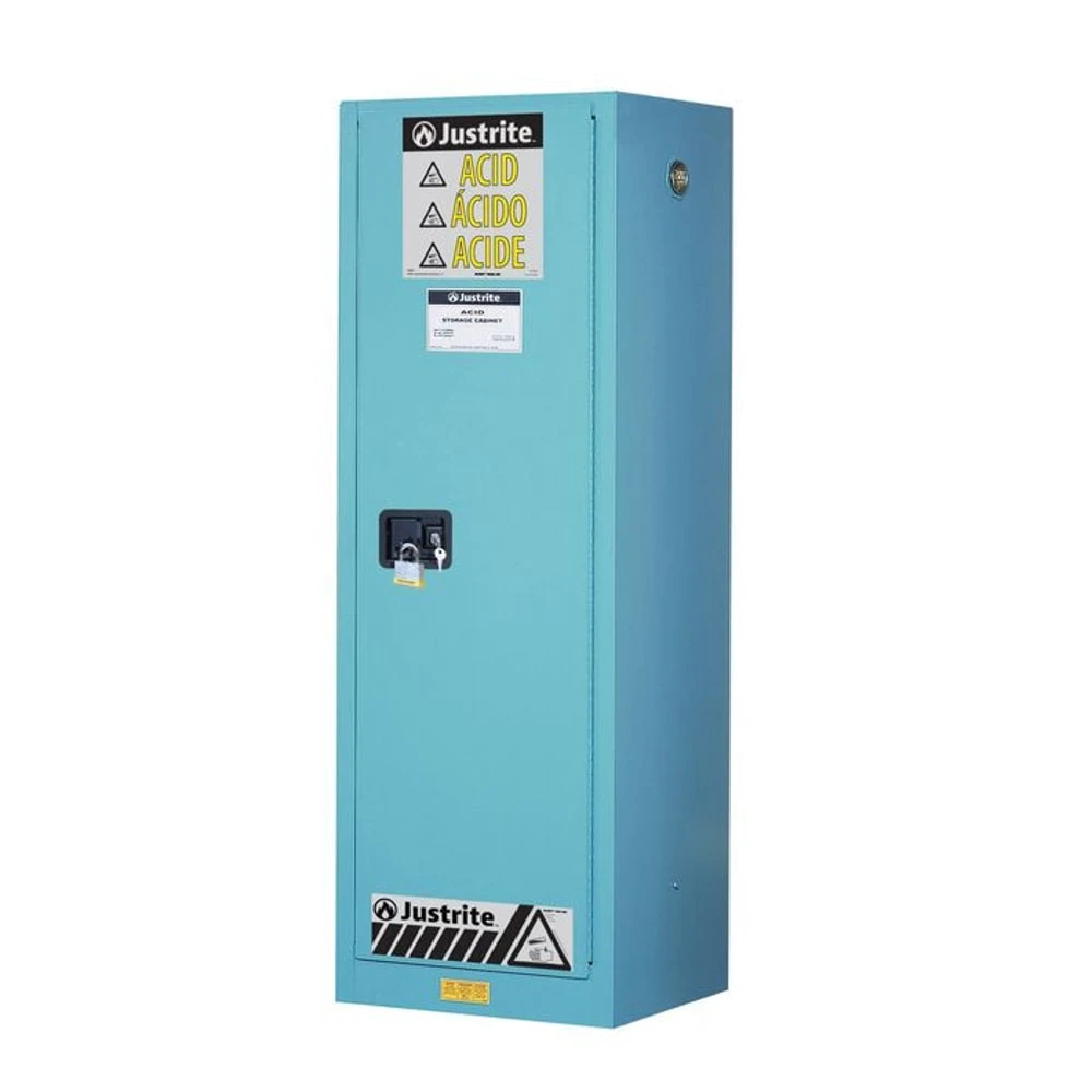 JUSTRITE 892222 Corrosive Safety Cabinet, Self Close, 3 Shelves, 22 Gallon, 1651 x 591 x 457mm Size | CD8CRY JCB8922221, 8922221