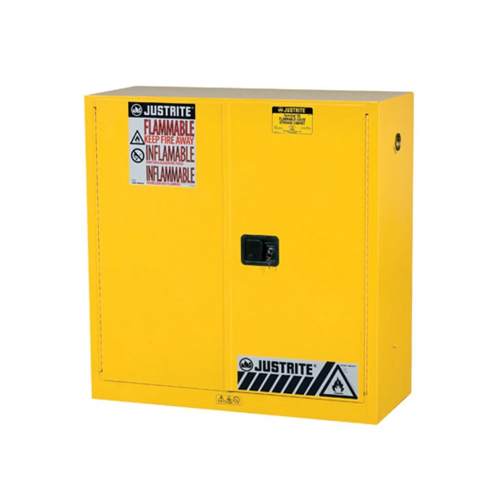 Flammable Safety Cabinet, Manual Close, 1 Shelf, 114L, 1118 x 1092 x 457mm Size