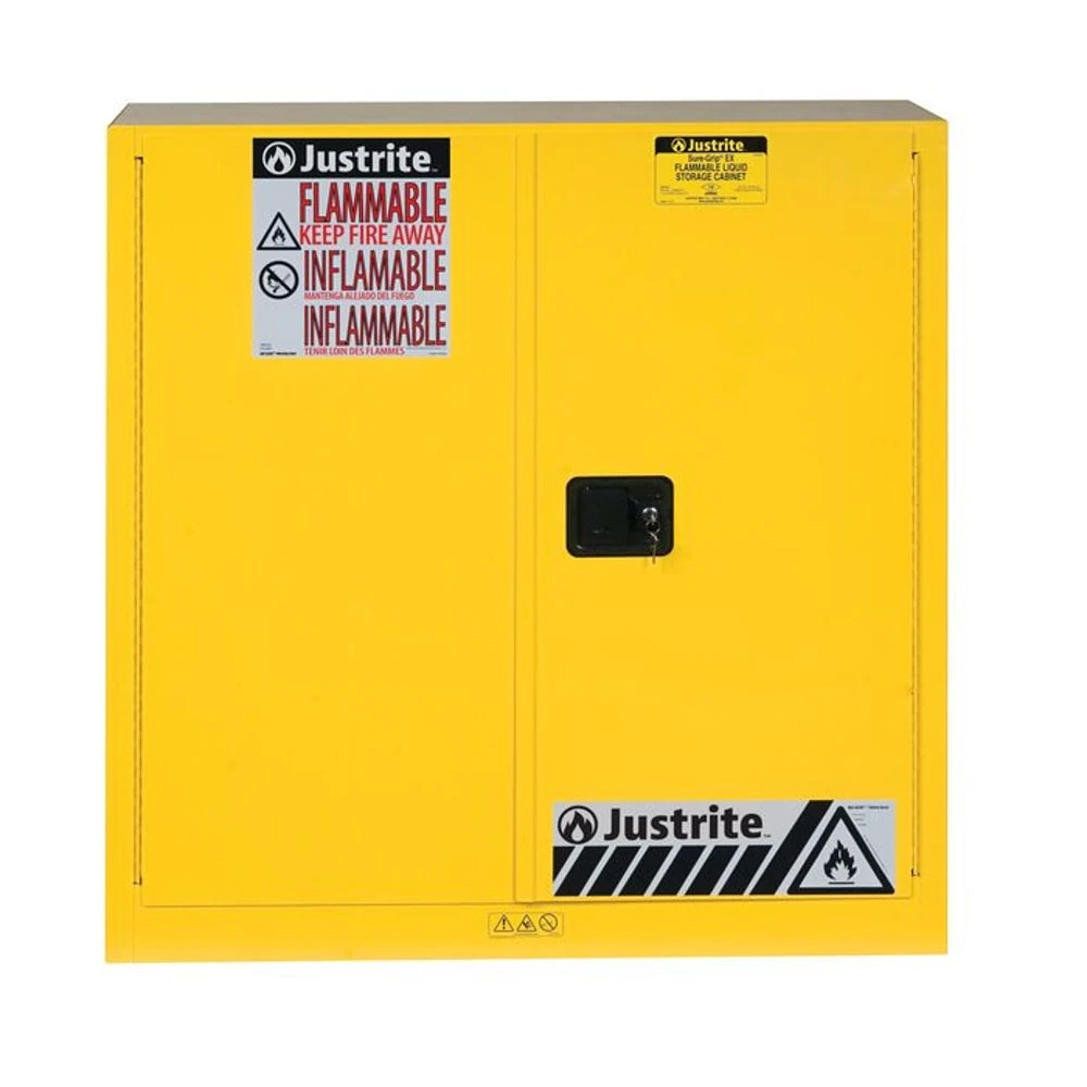 JUSTRITE 893020 Flammable Safety Cabinet, Self Close, 1 Shelf, 114L, 1118 x 1092 x 457mm Size | AB4LDR JCB8930201, 8930201