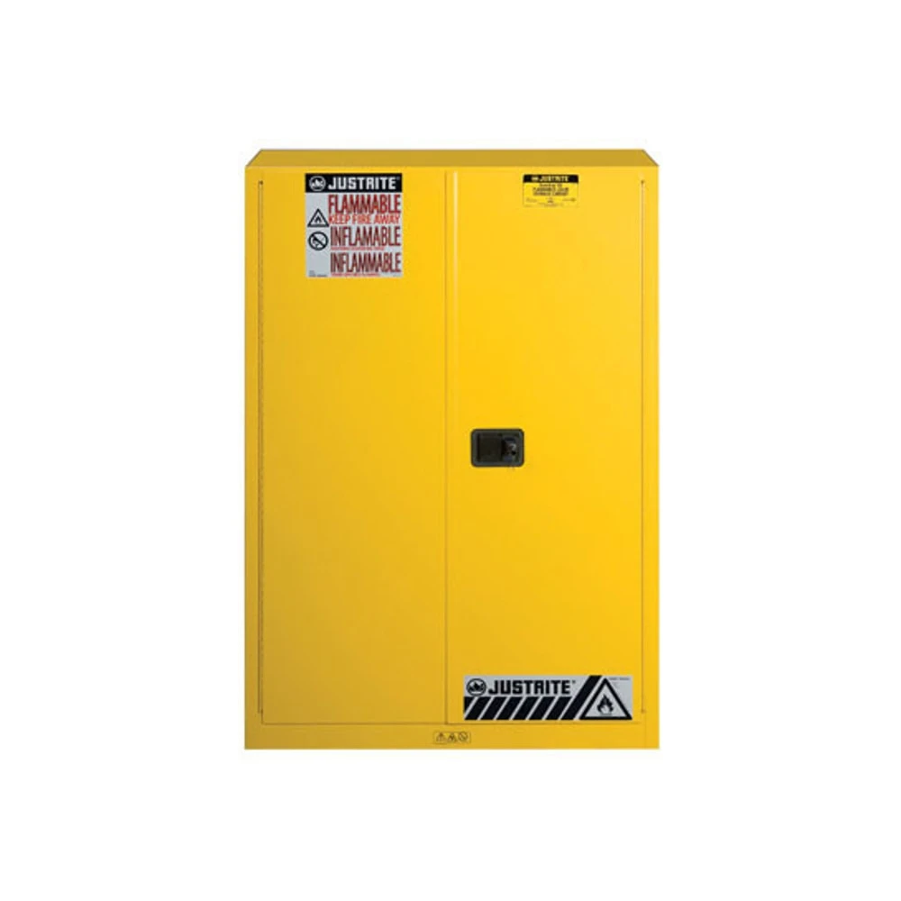 JUSTRITE 894500 Flammable Safety Cabinet, Manual Close, 2 Shelves, 170L, 1651 x 1092 x 457mm Size | AB4LDV JCB8945001, 8945001