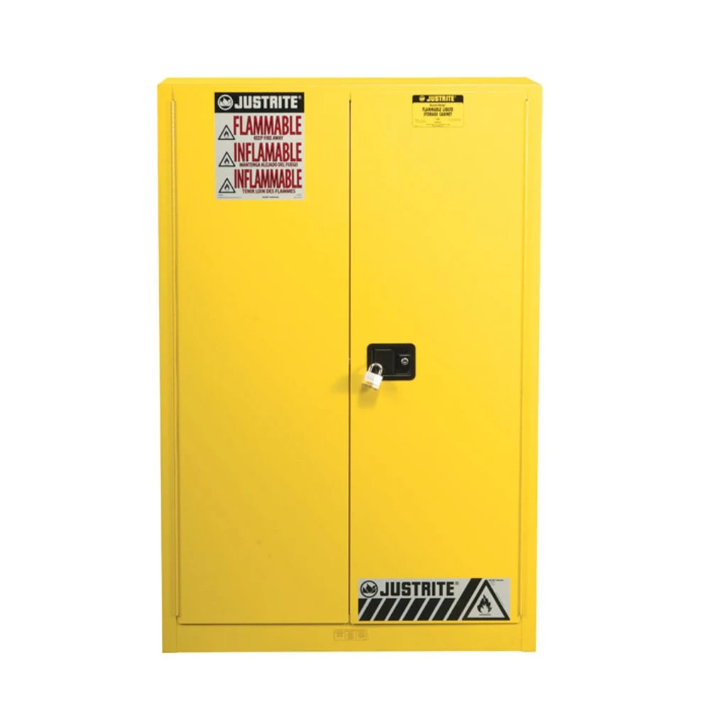 JUSTRITE 894510 Paint Safety Cabinet, Manual Close, 227L Capacity, 1651 x 1092 x 457mm Size, Yellow | AA6ACL JCB8945101, 8945101