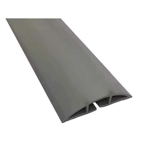 PVC Floor Cord Cover Kit, 6 Feet Long, Gray