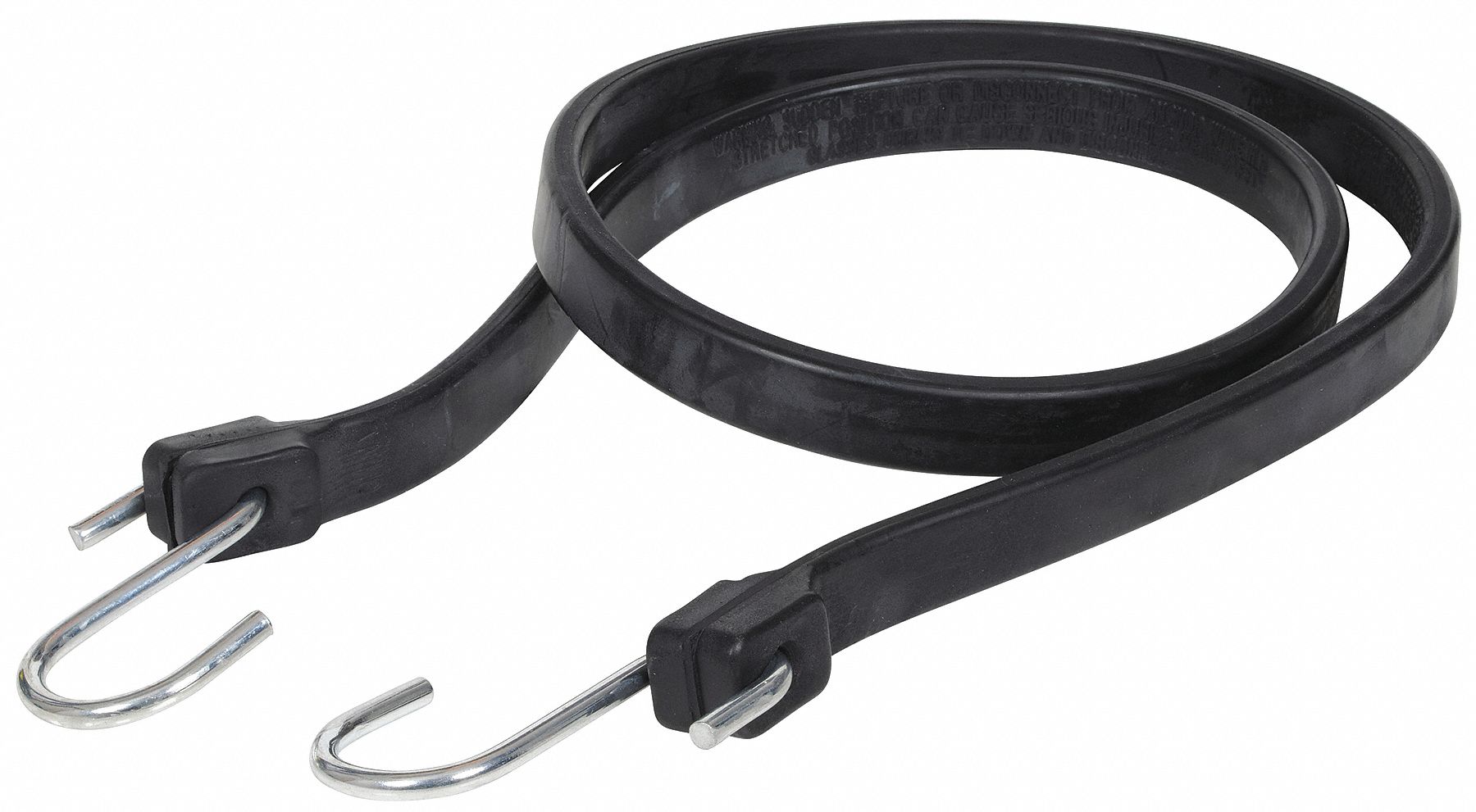 Bungee Strap, Epdm Rubber, Black, S-Hook End Type, 45 Inch Bungee Length
