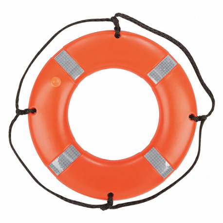 環形浮標，橙色，24 英寸尺寸，聚乙烯，經 USCG 批准，24 英寸直徑