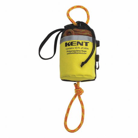 Rescue Throw Bag, With 50ft Rope, Polyester/Polyethylene, 50 ft L