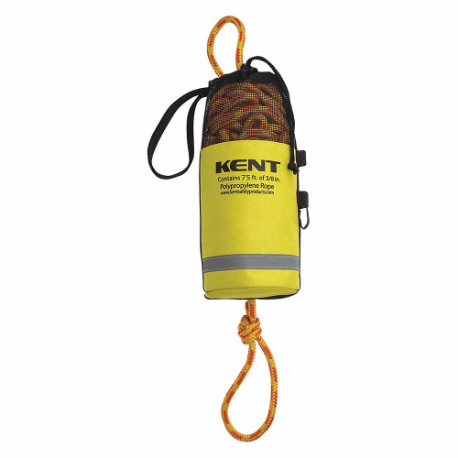 Rescue Throw Bag, With 75ft Rope, Polyester/Polyethylene, 75 ft L