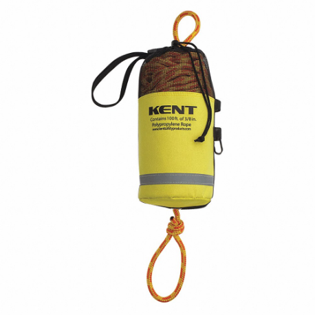 Rescue Throw Bag, With 100ft Rope, Polyester/Polyethylene, 100 ft L